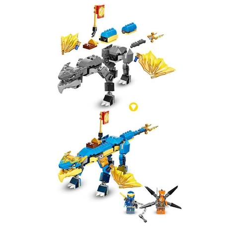 LEGO® 71760 NINJAGO L’Évolution Dragon Du Tonnerre De Jay, Set avec Figurine de Serpent avec bannière de mission à collectionner ROUGE 4 - vertbaudet enfant 