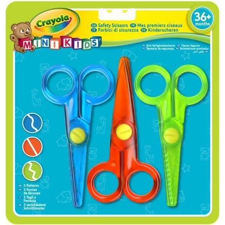 Ciseaux Mini Kids - CRAYOLA - Coupe droite, crantée, zigzag - Pour enfant à partir de 3 ans VERT 1 - vertbaudet enfant 