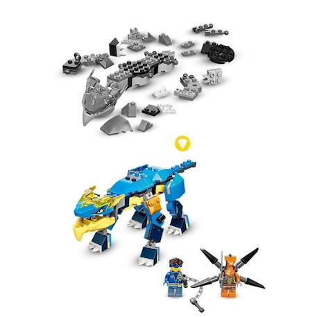 LEGO® 71760 NINJAGO L’Évolution Dragon Du Tonnerre De Jay, Set avec Figurine de Serpent avec bannière de mission à collectionner ROUGE 3 - vertbaudet enfant 