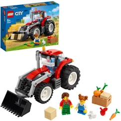 Jouet-Jeux d'imagination-LEGO® City 60287 Le Tracteur, Jouet de Construction, Animaux de la Ferme, Figurine de Lapin