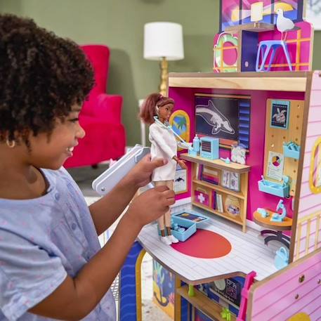 KidKraft - Maison de poupées 2-in-1 Beach & Rescue Center en bois avec 50 accessoires inclus ROSE 3 - vertbaudet enfant 