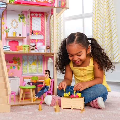 KidKraft - Maison de poupées Blooming Spring Garden en bois avec 31 accessoires inclus ROSE 3 - vertbaudet enfant 