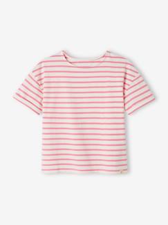 Tee-shirt marinière personnalisable fille manches courtes  - vertbaudet enfant