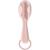 BÉABA, Peigne + brosse à cheveux, bébé/enfant, Système de rangement du peigne intégré au dos de la brosse, Old Pink ROSE 1 - vertbaudet enfant 