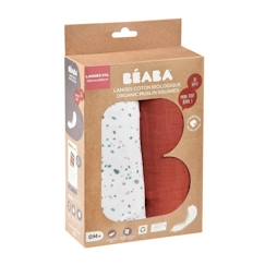 Linge de maison et décoration-BEABA, Boîte 2 LANGES 120cm -  Brique / Terrazzo