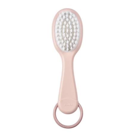 BÉABA, Peigne + brosse à cheveux, bébé/enfant, Système de rangement du peigne intégré au dos de la brosse, Old Pink ROSE 4 - vertbaudet enfant 