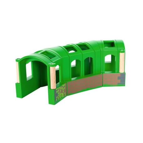 Brio - 33709 - Tunnel Modulable - 2 possibilités : tout droit ou courbé - Accessoire circuit de train en bois - A partir de 3 ans VERT 4 - vertbaudet enfant 