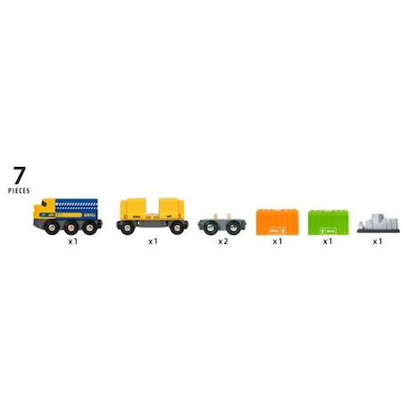 Train de Marchandises BRIO - Ravensburger - 7 pièces - Mixte dès 3 ans - 33982 JAUNE 4 - vertbaudet enfant 