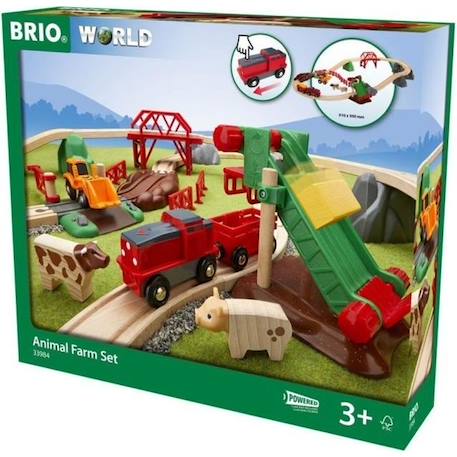 Circuit de la Ferme et Locomotive à pile BRIO - 30 pièces - Pour Enfant MARRON 1 - vertbaudet enfant 