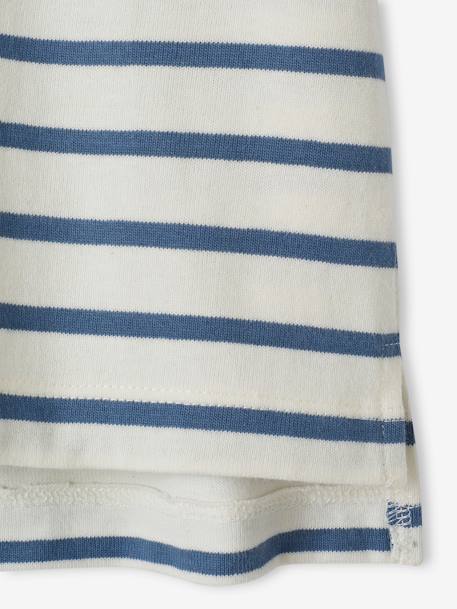 Tee-shirt rayé mixte personnalisable enfant manches courtes rayé bleu 4 - vertbaudet enfant 