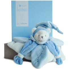 Jouet-Premier âge-Doudous et jouets en tissu-Doudou Collector ours bleu 24 cm - Doudou et Compagnie