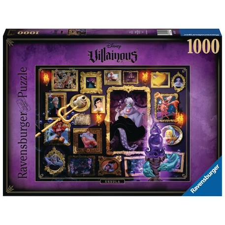 Puzzle 1000 pièces Ursula - RAVENSBURGER - Collection Disney Villainous - Fantastique Violet Mixte VIOLET 2 - vertbaudet enfant 