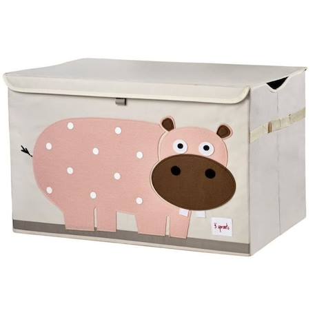 Coffre à jouets - 3 SPROUTS - Hippopotame - Tissu - Violet - 62x38x37 cm VIOLET 1 - vertbaudet enfant 