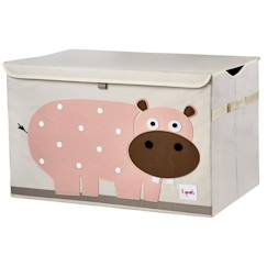 Chambre et rangement-Rangement-Coffre à jouets - 3 SPROUTS - Hippopotame - Tissu - Violet - 62x38x37 cm