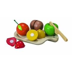 -Assortiment de fruits en bois - PLAN TOYS - 18,5 x 7,5 x 19 cm - Mixte - A partir de 18 mois