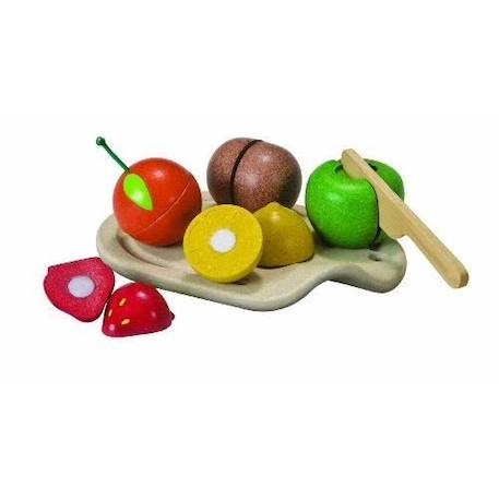 Assortiment de fruits en bois - PLAN TOYS - 18,5 x 7,5 x 19 cm - Mixte - A partir de 18 mois JAUNE 1 - vertbaudet enfant 