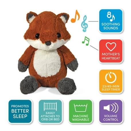 Peluche musicale - Cloud b - Frankie le renard - 8 sons et mélodies apaisants MARRON 3 - vertbaudet enfant 