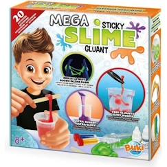 -BUKI Méga kit de slime - BUKI FRANCE - Coffret slime pour créer des mélanges gluants sans danger - 15 activités