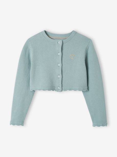 Fille-Gilet fille boléro maille pointelle cérémonie