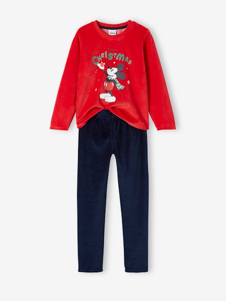 Pyjama garçon Disney® Mickey Noël rouge/marine 1 - vertbaudet enfant 