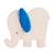 LANCO Eléphant bleu de dentition - Dès la naissance - Blanc - Garçon - Caoutchouc naturel  - 9,5 x 1,5 x 6 cm BLANC 1 - vertbaudet enfant 