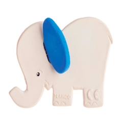 Puériculture-LANCO Eléphant bleu de dentition - Dès la naissance - Blanc - Garçon - Caoutchouc naturel  - 9,5 x 1,5 x 6 cm