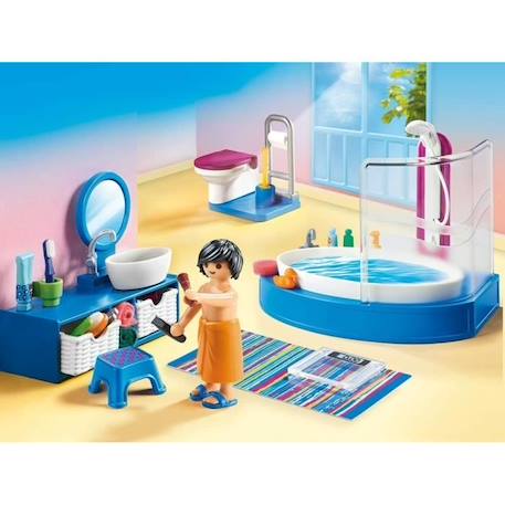PLAYMOBIL - 70211 - Dollhouse La Maison Traditionnelle - Salle de bain avec baignoire ORANGE 3 - vertbaudet enfant 
