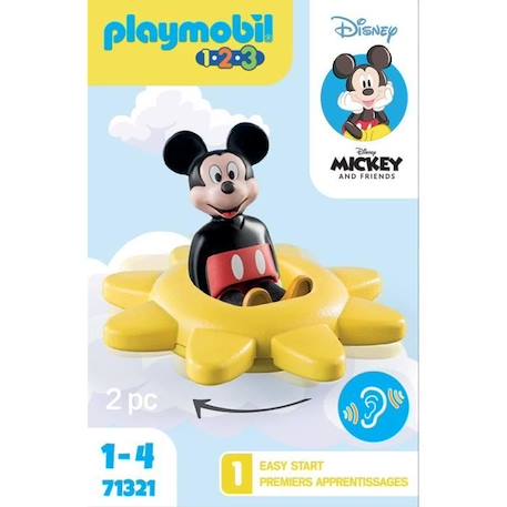 PLAYMOBIL 1.2.3 - 71321 - Mickey et Toupie soleil - Disney - Pour les tout-petits 18-36 mois BLANC 5 - vertbaudet enfant 