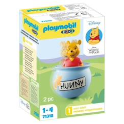 Jouet-Jeux d'imagination-PLAYMOBIL 1.2.3 - 71318 - Winnie l'ourson et culbuto pot de miel - Disney - Pour les tout-petits 18-36 mois
