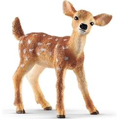 Jouet-Jeux d'imagination-Figurines, mini mondes, héros et animaux-Figurine Faon de Virginie - SCHLEICH Wild Life 14820 - Beige - Pour Enfant de 3 Ans et Plus