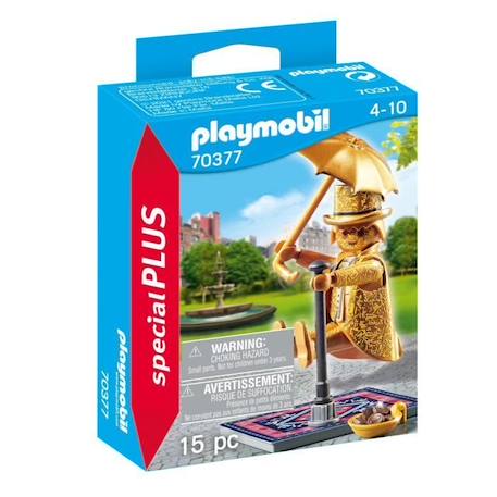 PLAYMOBIL - 70377 - Artiste de rue - Gamme Playmobil City Life - Age 4 ans - 15 pièces JAUNE 1 - vertbaudet enfant 