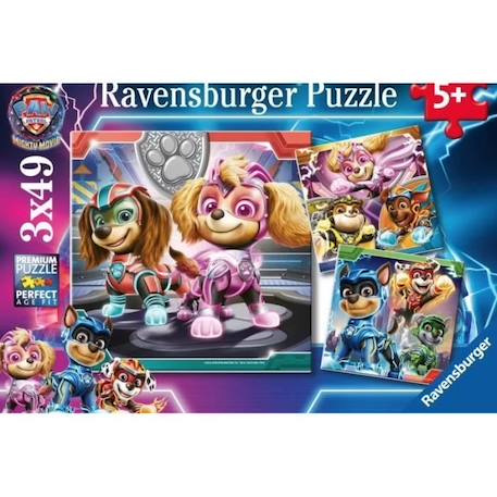 Ravensburger - 05708 - puzzle 3X49 Pat Patrrouille movie 2 BLANC 1 - vertbaudet enfant 
