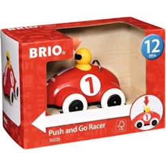 Jouet-Voiture de course Push & Go Rouge - BRIO - 30226 - Système à rétrofriction - Jouet Premier âge