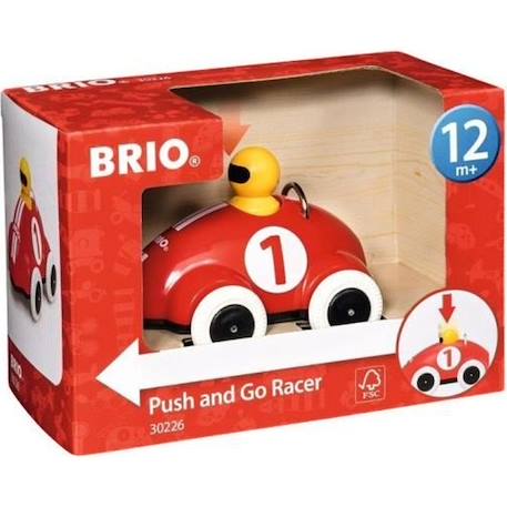 Voiture de course Push & Go Rouge - BRIO - 30226 - Système à rétrofriction - Jouet Premier âge ROUGE 1 - vertbaudet enfant 