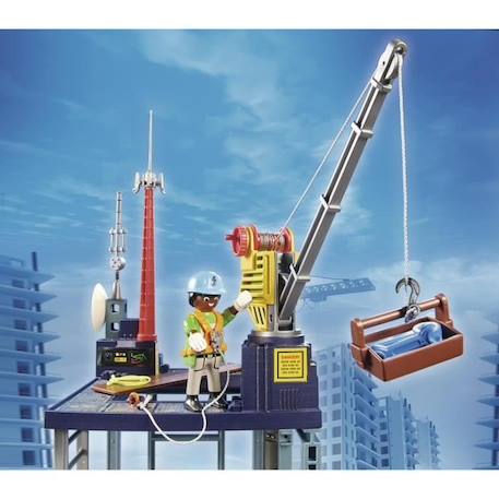 PLAYMOBIL - 70816 - City Action La Construction - Starter Pack - Plateforme de construction BLEU 6 - vertbaudet enfant 