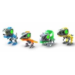 Jouet-Jeux d'imagination-Pack 4 Robots Dino à Construire YCOO - BIOPOD - Rouge - Effets Sonores et Lumineux - A partir de 5 ans