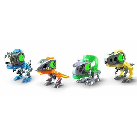 Pack 4 Robots Dino à Construire YCOO - BIOPOD - Rouge - Effets Sonores et Lumineux - A partir de 5 ans ROUGE 1 - vertbaudet enfant 