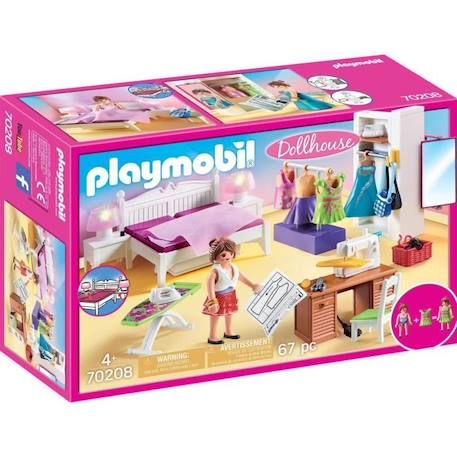 PLAYMOBIL - 70208 - Dollhouse La Maison Traditionnelle - Chambre avec espace couture ROSE 1 - vertbaudet enfant 