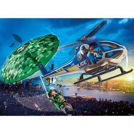 PLAYMOBIL - 70569 - City Action - Hélicoptère de police et parachutiste BLEU 2 - vertbaudet enfant 