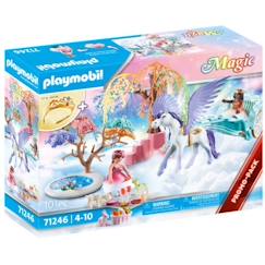 Jouet-Jeux d'imagination-PLAYMOBIL - 71246 - Princesses - Calèche et cheval ailé - 101 pièces - Magic
