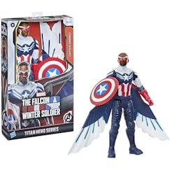 Jouet-Jeux d'imagination-MARVEL AVENGERS - Titan Hero Series - Figurine Captain America de 30 cm avec des ailes - pour enfants à partir de 4 ans