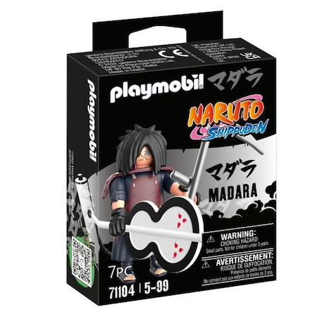 PLAYMOBIL - Naruto Shippuden - Figurine Madara avec accessoires - 8 pièces BLEU 1 - vertbaudet enfant 