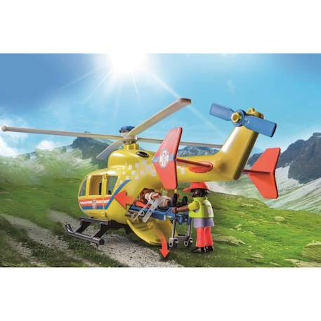 PLAYMOBIL - 71203 - City Action Les Secouristes - Hélicoptère de secours - Figurine - Bleu - Allemagne BLEU 6 - vertbaudet enfant 