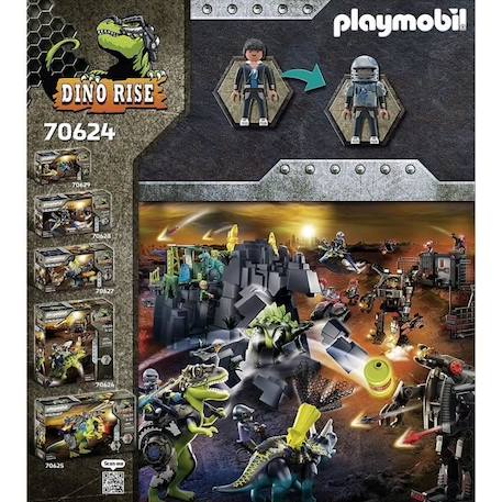 PLAYMOBIL - Dino Rise - Tyrannosaure et robot géant VERT 4 - vertbaudet enfant 