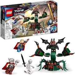 Jouet-LEGO® 76207 Marvel Attaque sur le Nouvel Asgard, avec Figurines de Thor des Avengers et son Marteau, pour Enfants de 7 Ans et Plus