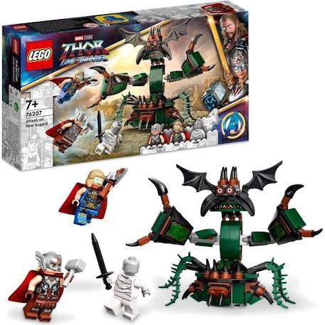 LEGO® 76207 Marvel Attaque sur le Nouvel Asgard, avec Figurines de Thor des Avengers et son Marteau, pour Enfants de 7 Ans et Plus NOIR 1 - vertbaudet enfant 