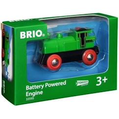 Jouet-Jeux d'imagination-Locomotive à pile bi-directionnelle verte BRIO - Circuit de train en bois - Ravensburger - Dès 3 ans