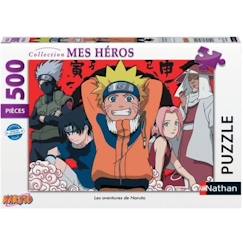 Jouet-Jeux éducatifs-Puzzle 500 pièces - Nathan - Les aventures de Naruto - Dessins animés et BD