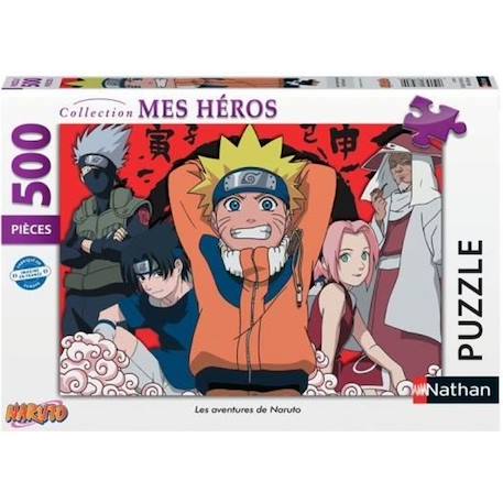 Puzzle 500 pièces - Nathan - Les aventures de Naruto - Dessins animés et BD BLEU 1 - vertbaudet enfant 