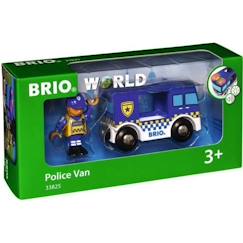 -Brio World Camion de Police Son et Lumière - Accessoire son & lumière Circuit de train en bois - Ravensburger - Dès 3 ans - 33825